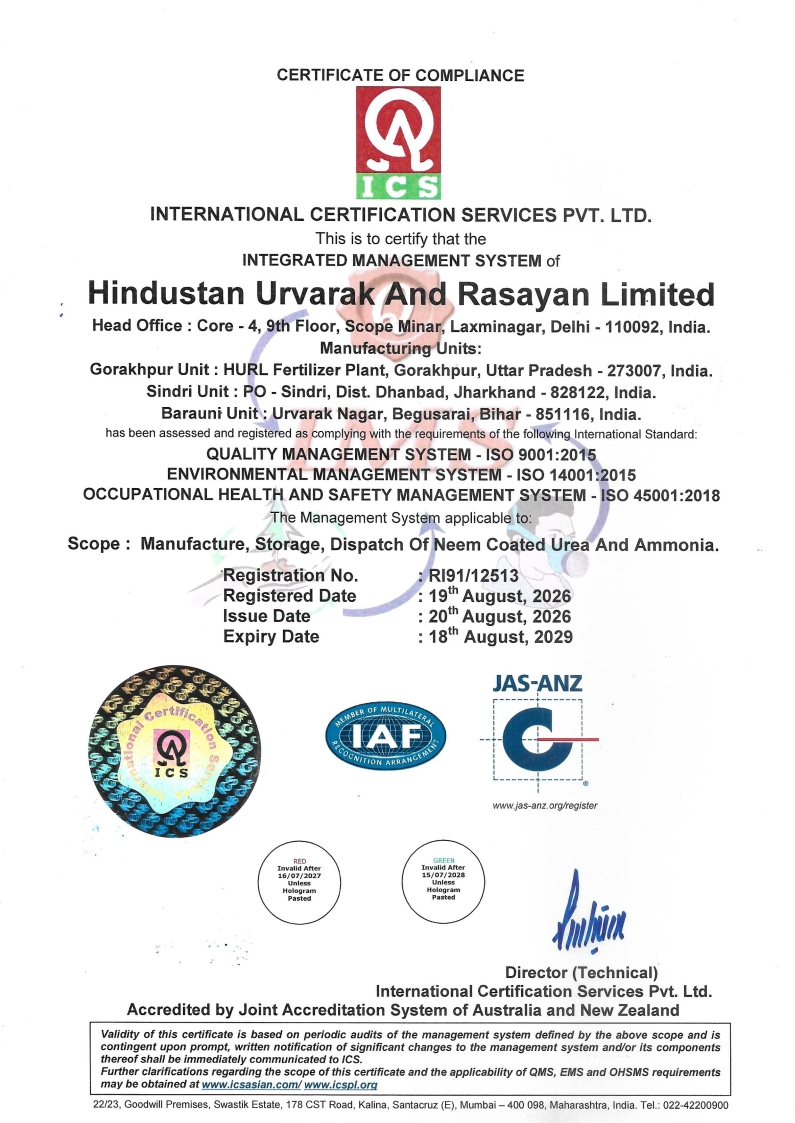 Integrated Management System Certificate