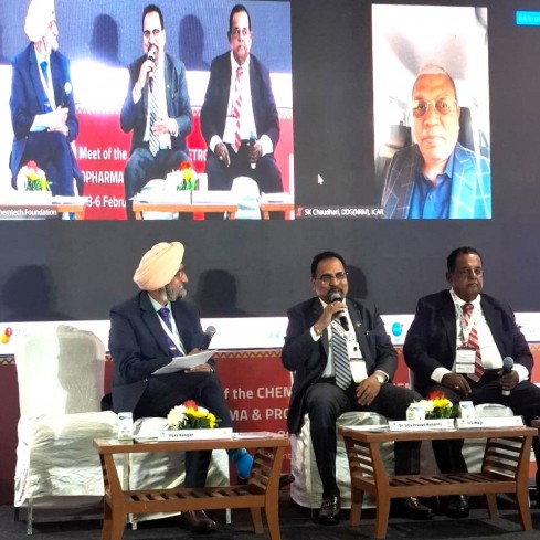 Dr SP Mohanty MD addresses panel at Agrochemicals and Fertilizers World Conference 2026